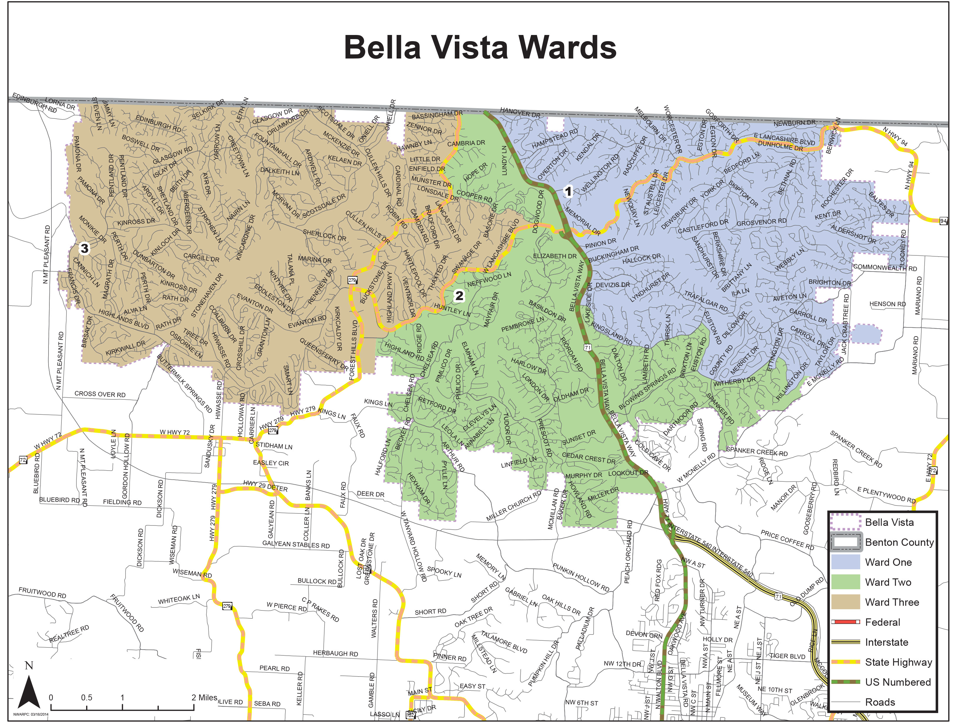 Bella Vista Ar Subdivision Map